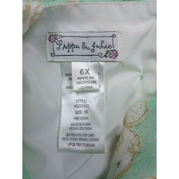 6x Pippa & Julie Mint & Gold Lace Dress - Picture 6 of 7